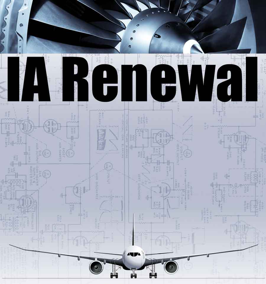 FAA IA Renewal Poster - Large Jet Engine