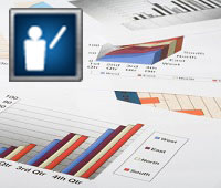 bar and pie chart papers on top of each other with ed2go logo