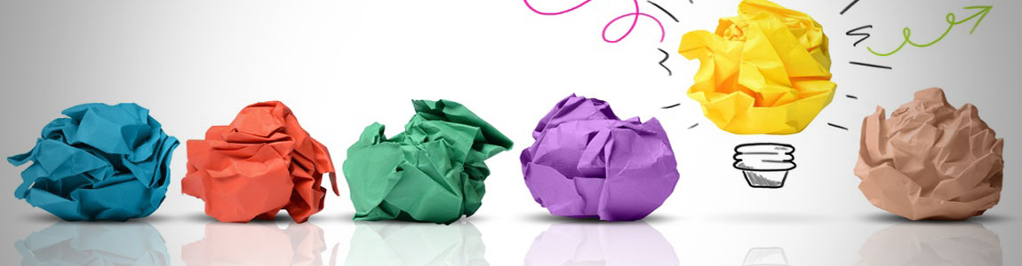 colored paper idea ball