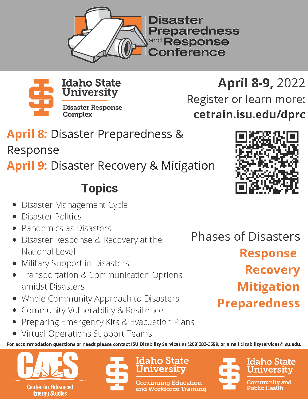 Disaster Prep and Response Flyer Image
