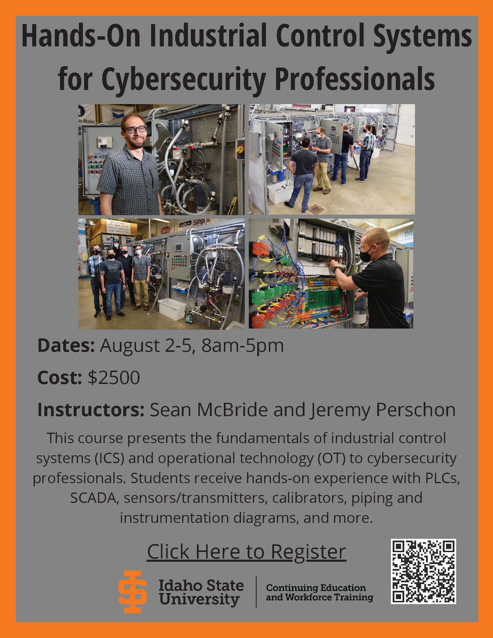 Hands-On Industrial Control Systemsfor Cybersecurity Professional Flyer