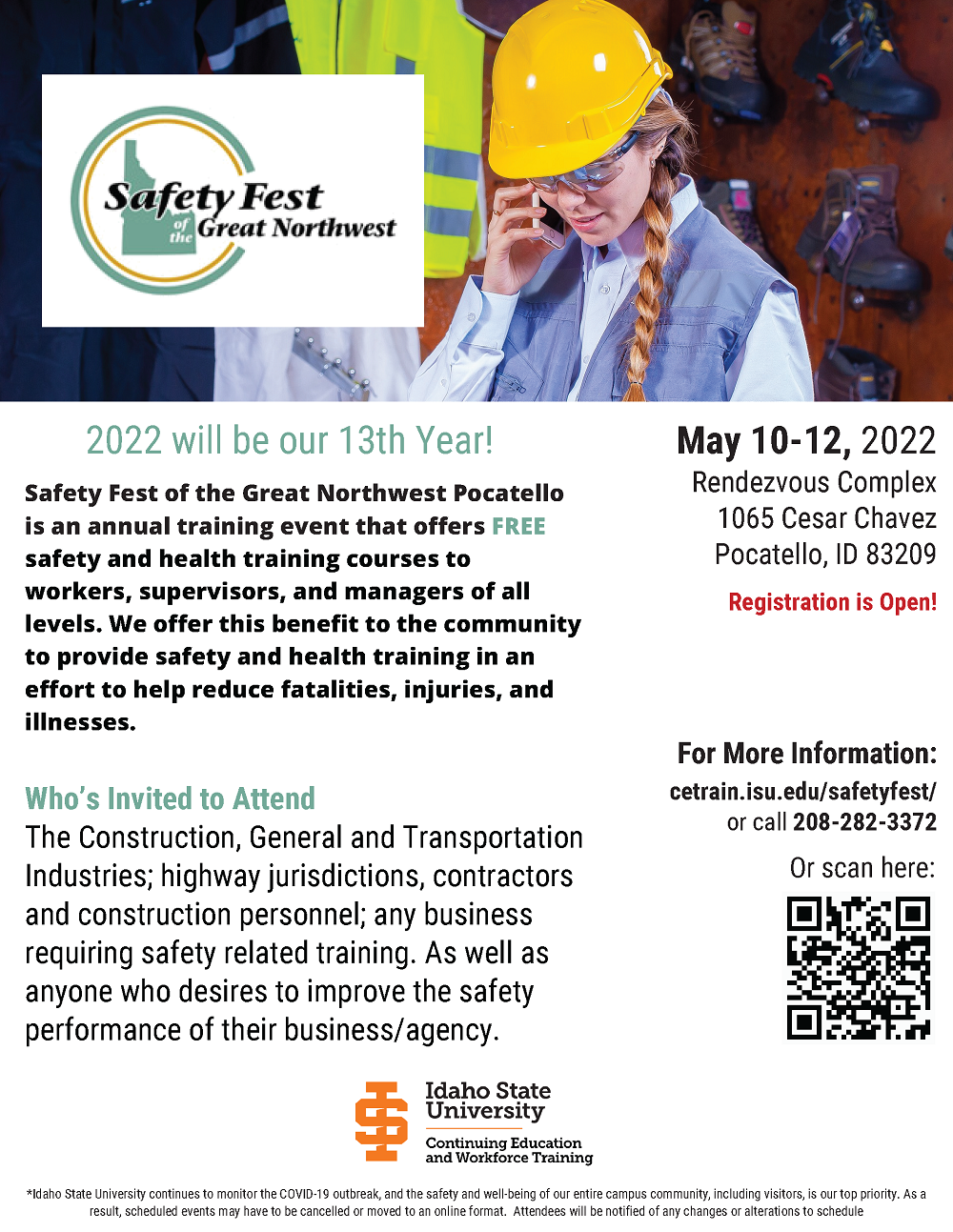 Safety Fest of Pocatello ISU Continuing Education and Workforce Training