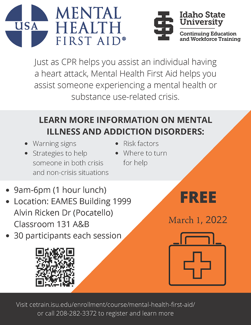 Mental Health First Aid | ISU Continuing Education and Workforce Training