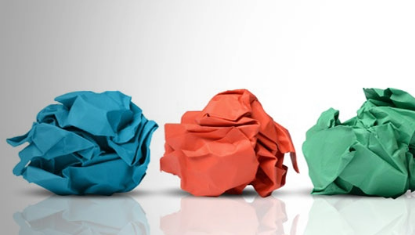 colored paper idea ball